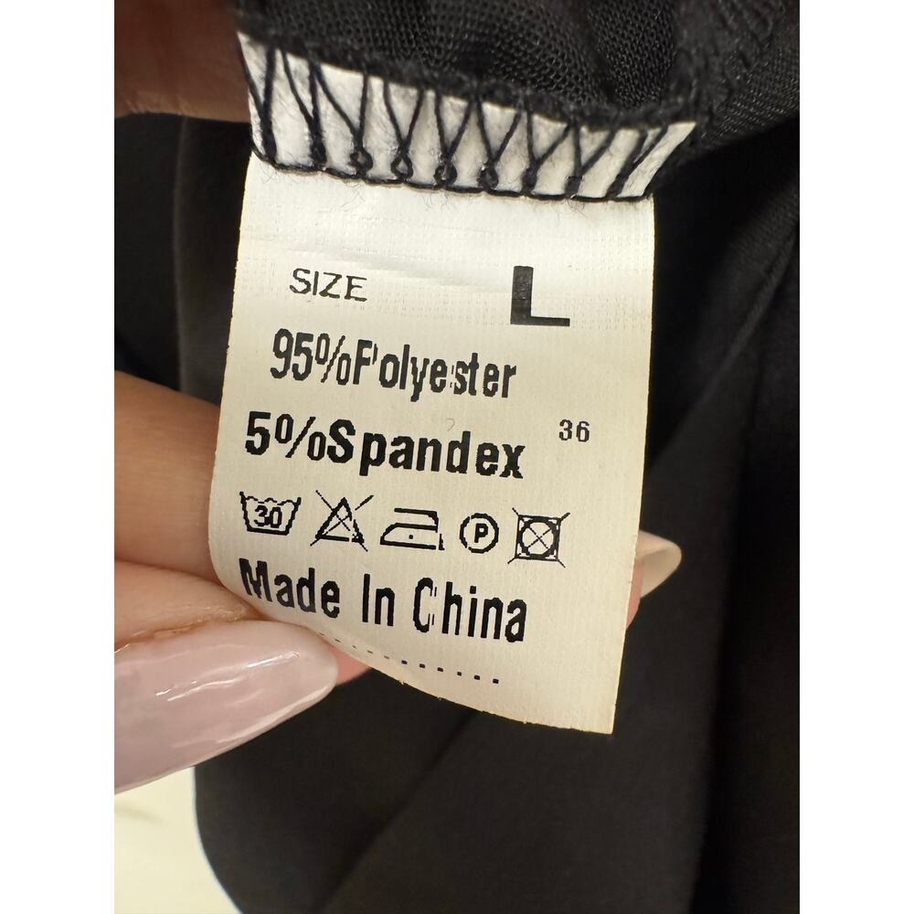 Unbranded Black Spaghetti Strap Mini Button Front Large Dress - Picture 4 of 5